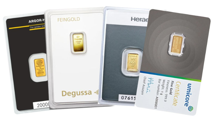 Goldbarren - 1 Gramm (Fine Card)