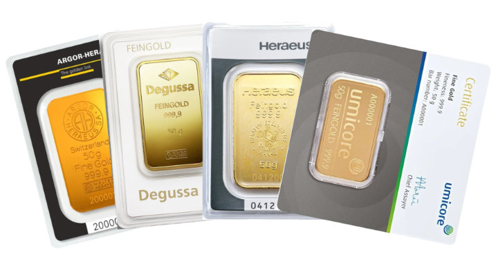 Goldbarren - 50 Gramm 